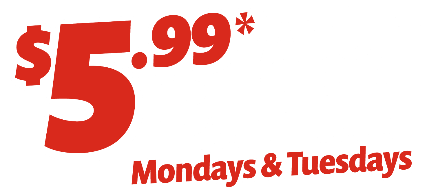 Cicis $5.99 Mondays and Tuesdays in-app offer graphic