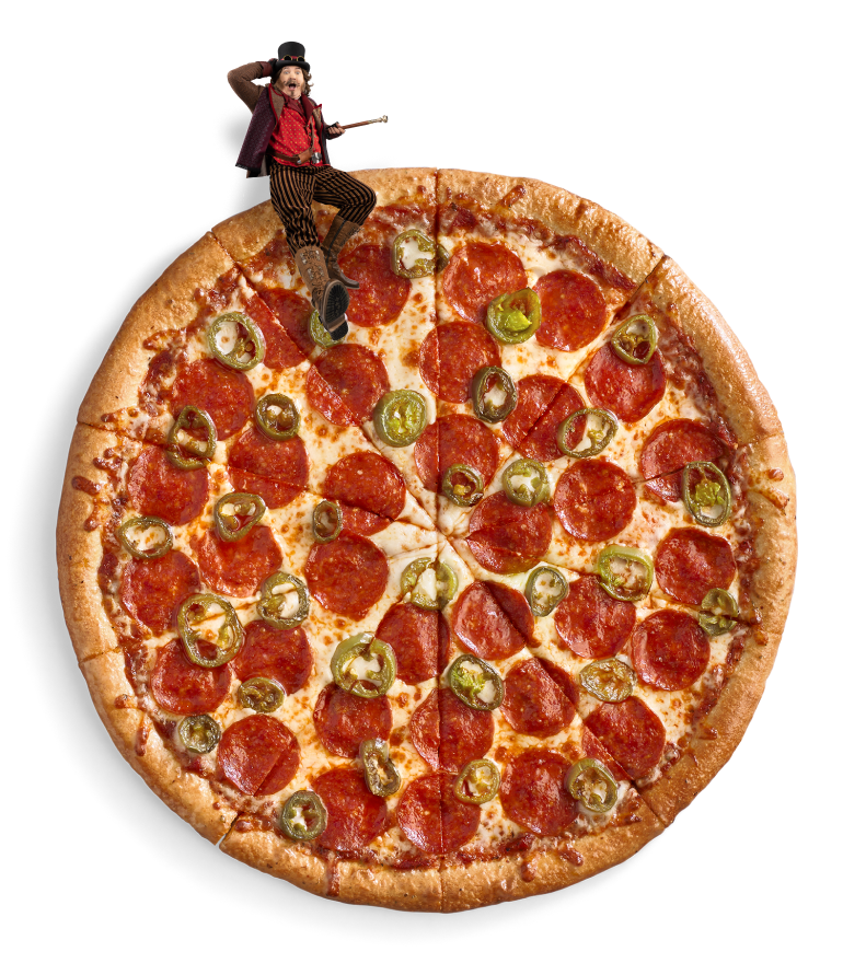 Pepperoni jalapeño pizza with C.C. Pazzini